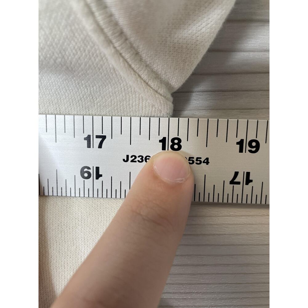 The North Face‎ Hoodie Sweatshirt Womens XS White Cropped Fleece Logo Pullover - Picture 5 of 8
